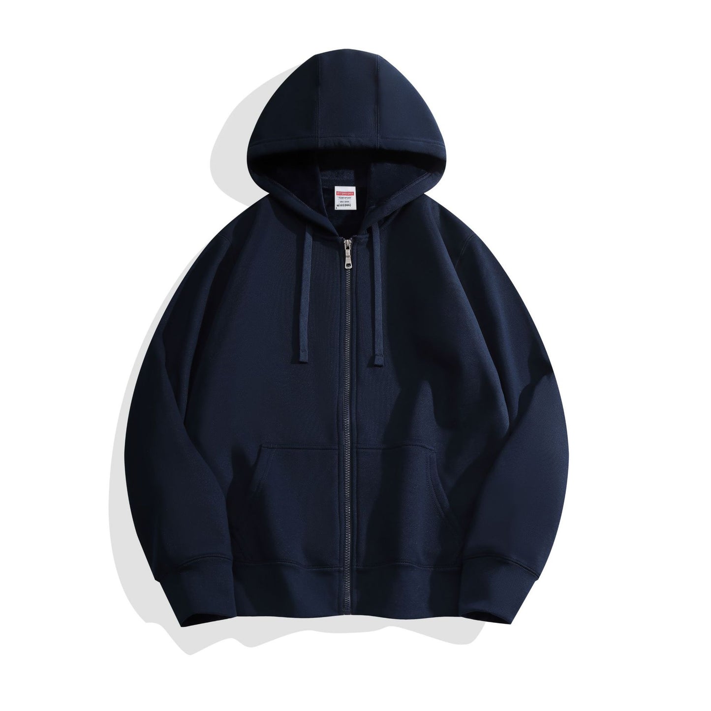 Solid-color Fleece-lined Hoodie For Men And Women