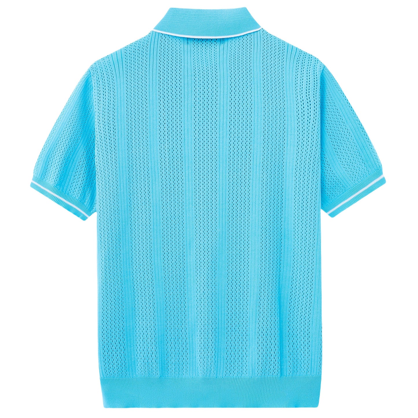 Men's Short-Sleeve Knit Top Cardigan Polo Shirt