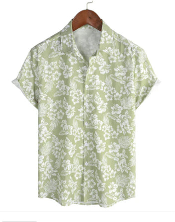 Casual Cardigan Top Digital Printed Shirt