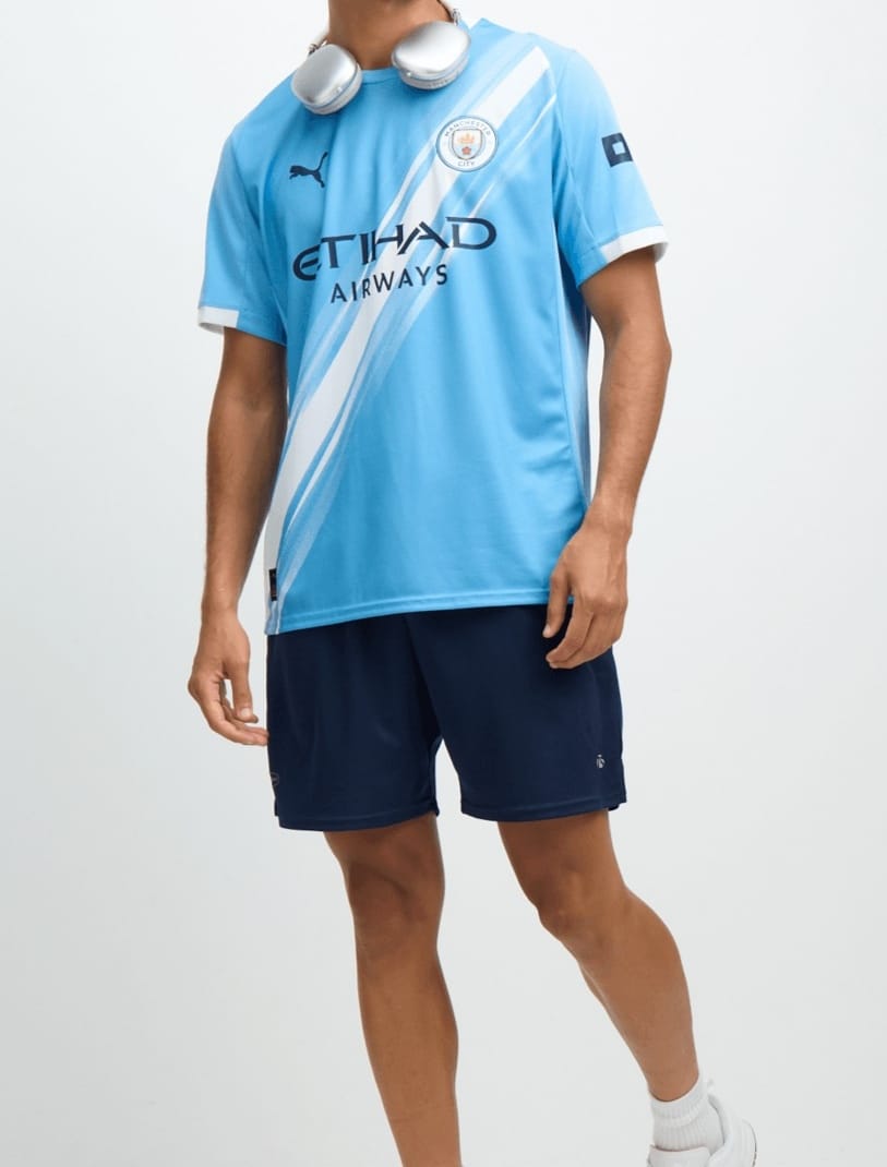 Sky Blue Soccer Jersey (Etihad Sponsor Inspired Design)