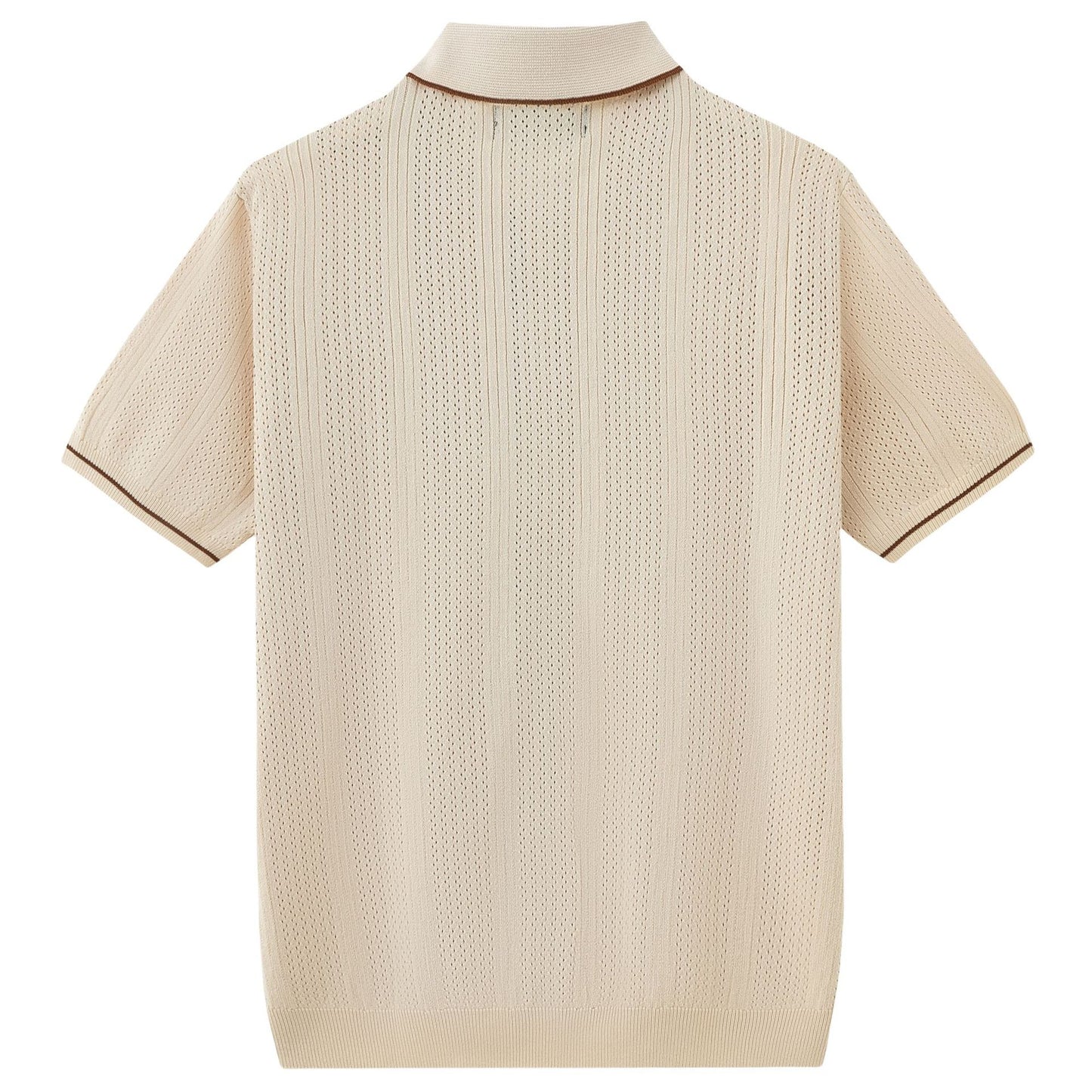 Men's Short-Sleeve Knit Top Cardigan Polo Shirt